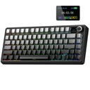 Aula F75 MAX Side- zaryté klávesy 3 v 1 Mechanické hrací klávesnice v 75% Rozvržení s TFT obrazovky a Knob, Hot Swappable, RGB Backlight, pro PC / Mac / Linux Switch 124; Gradient Gray, Reaper Switch (F75MaxGrR)