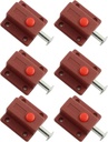 6 Pcs Automatické pružinové vložení posuvné PVC dveře zámek, hnědý