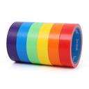 Barevná páska 6 Rolls, 1 v x 10 yd, Rainbow Tape for DIY Crafts
