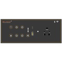 i380 6 modulární Smart Wifi Switch Board s 4 přepínače, 1 ventilátor, 1 Socket, C & A typ USB nabíjecí porty CLAS124; App Control, Voice- control Alexa, G. Home, G. Assistant- D.Grey