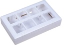 Eco- Friendly High Durability Plastic Modular Surface Gang Box Module 16 (White)