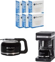 BUNN 8-12 Cup Coffee Filters, 6 each, 100ct & 10 Cup Drip Free Carafe & CSB2B Speed Brew Elite 10-Cup Coffee Maker, Black/SST