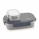 WARMEO MICROMATE Microwave-Safe Stainless Steel Lunch Box, Bpa Free, Perfect for Office, School, Travelling, Combo(800ml+150 ml),Grey