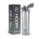MILTON Aston 1000 BPA & BPS-Zdarma láhev vody 1 ltr 124; Food- Grade Plastic CLANE124; One- Klepněte na tlačítko Open CLANE124; Leak-Proof CLANE124; Sip & Gulp Lid I Ideal for Office, School, College, Gym, Grey