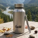 Clazkit Stainless Steel Water Bottle, 500 ml - Single-Walled, Spill- Proof, Food Grade Steel CLAN124; lednička, kancelář, škola, cestování, tělocvična, auto (stříbrná)