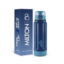 Milton Taurus 600 Ocelový termoware, Vnitřní nerezová ocel, PU izolovaný, Leak Proof Water Bottle for School Kids, Office, Gym, Easy to Carry Handle, 560 ml, Dark Blue