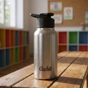 Clazkit Sporty Stainless Steel Lahvička 500ml Sada 1 CLAS124; ISI Certified CLAS124; Leakproof, Rust- Free, BPA-Free, Odolný pro College, Lednička, Sport, Gym, jóga & Office