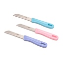 Rena nerezová ocel 90 mm Serrated knife set of 3, Sharp Kitchen Knives for Fruits, Zelenina, Chléb, Denní kuchyně použití Dlouhé trvanlivé set. 3 Kus Narozeniny Knife Set Pink, Blue, Purple