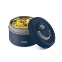 MILTON Snack Box Big I Inner Steel, PU izolovaný 510 ml I leak Proof s Air Vent I Oběd Box pro kancelářské použití, Škola I Dark Blue