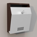 Plantex Letter Box / GI Steel Sugestion Box for Office with Key Lock / Post Box for Gate Home / Complicite Box / Wall Mounted Mail Box - (Káva a bílá)