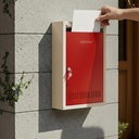 Plantex Dopisní schránka pro domácí / GI Steel Mail Box / Návrhová schránka pro kancelář / Komplikační schránka pro hote / Post Box pro domácí bránu & se zabezpečeným zámkem - (červená & slonovina) - Velká velikost nástěnná montáž