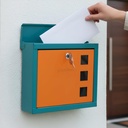 Plantex GI Steel Letter Box / Podnět Box pro kancelář / Poštovní schránka pro domácí / Wall Mount Mail Box - (Zelená & Orange)
