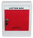 Leposition Plastic Letterbox se 2 klávesami (červená a bílá, 225 X 275 X 95 mm)