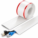 PVC Cord Cover 124; Floor Cord Cover 124; Self- Adhesive Floor Cord Hider CORD 124; Flexible Cuttable Cable Protector for Wires, Reuse Cable Cover Protector CARL 124; Cord Cover for Wall TV Extension Cables