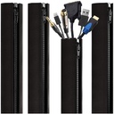 Cable Management Sleeve - 4 Cable Sleeve Cord Pořadatelé - PC Cable Management Solution - Wires Sleeve Black