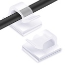 RYCHUI Balení 60 průhledných kabelových držáků, Venkovní kabelové klipy, organizátor řízení kabelů, Self- Adhesive, U-Shape, 5mm Max Kabelový průměr