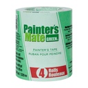 Kachní Painter 's Mate Green 8- Day, Maskovací páska pro malování, Zelená Painters Tape, 1.41 v x 60 yd, 4 Roll Pack (684275)