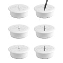 Serplex 6Pcs 2-Inch Circular Desk Kabelové grommety, Stolní Díra kryt, bílá