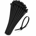 MSTICK Heavy Duty Silný zip Wire Fastener - 8 Inch (200mm x 4.8mm) Tepelný odpor Self- Locking Cable Ties for Indoor & Outdoor Use - Balení 100, černé