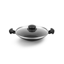 Pigeon Aluminium by Stovekraft Special Non- Stick Appachetty With Lid, 200Mm, Black