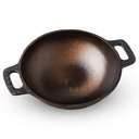 Indus Valley Super Smooth Lité železo Kadai 124; střední, 25,4cm / 10 palců, 2.5Ltr, 2.4kg duplikátu 124; Nonstick, Pre- Ochucené Kadhai, 100% čisté & Toxin- Free, No Chemical Coating