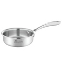 Tribly Stainless Steel Tadka Pan (0,6L, 13cm) s Innovative Stay- Cool Handle, 2.5mm Tlustý těžký spodní mléko Pan & Tadka Pan, No Chemical Coating, Induction Friendly Cookware, 5 Rok záruka