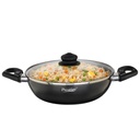 Prestige Omega Deluxe 24cm Žula Fry Pan se skleněným víkem CLAS124; Plyn & Indukční Kompatibilní CLAS124; 5 Vrstvy Non- Stick Cookware CLAS124; Myčka nádobí Kompatibilní