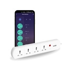 AZIOT 4 Socket Smart Extension - WiFi / Bluetooth, Monitorování napájení, Individuální řízení, Vyrobeno v Indii, Časovač Funkce, Pracuje s domovem a Alexa