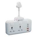 UltraProlink 6 in 1 Surge Extension Board CLAS124; Bezpečnost zařízení s ISI schváleno Heavy Duty Cable- 25cm6 Ports-2 Fast Charge Type-C (PD 20W), 2 USBA Porty & 2 AC Sockets CLAS124; 3 Přepínače napájení CLAS124; Made in India CLAS124; UM1272