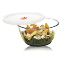 SIGNORA WARE Borosilikátové sklo míchání míchačka s Lid & Steam verze Knob, Clear, 500ml, Mikrovlnná trouba, odpor proti teplu, Přímá lednička na pečivo, Ideální pro skladování, ohřev a obsluhování