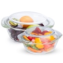 AGARO Elite Borosilicate Glass Casserole with Lid, Sada 2, 700ml & 1000 ml, Serving Bowl, Kuchyně, Pečicí trouba & Mikrovlnná trouba, Myčka nádobí a Mrazicí trezor, Škrábací odpor, Transparentní.