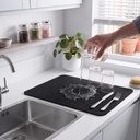 Sušička na nádobí pro kuchyň, velká 30 x 40 cm Sada na vodu pro kuchyni, Super Absorbent Non- Slip Sušička a Vessel Sušička Mat, Káva Mat, Drain Mat pro kuchyňské potřeby, černá (30 x 40 cm)