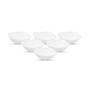 La Opala Diva Quadra Collection Opal Glass Crockery 124; Zeleninové mísy 210 ml Sada 6 Plain White 124; Čtvercové mísy pro dal & Condiments 124; Mikrovlnné bezpečné 124; 100% vegetariánské 124; Extra silný, Light & White