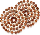 2 Pieces Flower Shape Bamboo Wood Coasters Heat Insulation Pad/Table Mats Placemats for Big Pans Pots - Brown