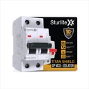Sturlite Titan Shield 32A Double Pole MCB 124; Přetížení a ochrana proti přepětí 124; 10- year Záruka 124; Trvalý polykarbonát Pouzdro 124; C- Curve Tripping 124; 32A Prolomení kapacity