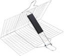 BESPORTBLE Stable Bbq Grilling Basket Stainless Steel for Vegetables Lodge Camping Party Heat-resistant Handle