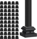 Iron Baluster Shoes - Flat Shoe with Screw - for 1/2" Square Balusters - Set of 50 (Satin Black)