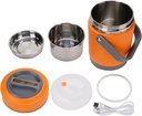 Hot Pot Electric with Steamer, 2L Ramen Cooker, Electric Pot for Pasta, Shabu Shabu, Oatmeal, Soup and Egg, Portable Cooker, Dorm, Portable Electric Pot (Orange)