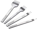 Aiskaer Leather Stitching Punch Set, Diamond Chisel Tools, 4mm White Steel 1/2/4/6 Prong for Leather Craft DIY