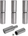 4 Pcs Weldable Barrel Hinges 4⅛x1(LxW) Heavy Duty Steel Weld On Bullet Gate Hinge 1200 lbs Load Capacity for Metal Swing Door,Trailer Ramp Gate,Windows, ½ Dia Pin,Ball Bearing Detachable Hinges