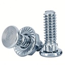 Garage Door Vertical/Curve Track and Extension Ladders Bolts & Lock Nuts, 1/4" x 3/4" Zinc Plated Flat Head Carriage Bolt with Knurled Neck (25 Sets)