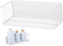 Cabilock Magnetic Hanging Spice Rack Large White Storage Basket for Refrigerator Side Wall Space Saving Kitchen Organizer for Spices Seasoning Bottles Snacks Easy Install Metal Surfaces