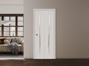 SARTODOORS Interior Sliding Closet Bi-fold Doors 48 x 80 inches | Basic 3002 Ash | Sturdy Tracks Moldings Trims Hardware Set | Wood Solid Bedroom Wardrobe Doors