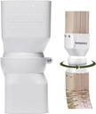 Directional Downspout Connector, 3x4", 360-Degree Rotation, 25-Degree Adjustable Angle (White)