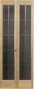 LTL Home Products 853720 Pioneer Full Glass Bifold Interior Wood Door, 24" x 80", Unfinished