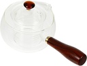 Rotatory Glass Tea Making Pot with Heat-resistant Inner Strainer Practical Water Kettle for Brewing Loose Leaf Tea Safe and Easy to Use Elegant Design