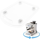 BiJun Appliance Sliders for Kitchen Appliances, 360° Rolling Sliding Tray for Coffee Maker, Heavy-Duty Coffee Pot Slider Tray for Countertop Appliances, Espresso Machines, Blenders, Clear (10" x 14")