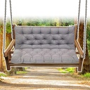 Waterproof Swing Cushions 3 Seater Replacement, Outdoor Patio Furniture Loveseat Cushions with Backrest - Overstuffed Bench Cushion for Patio Porch Garden Backyard