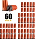 COLOER 60 Pcs Landscape Lights Wire Connectors with Dielectric Grease,Electrical End Caps for Min #22/Max #12 Gauge Wire,Waterproof Cable Nut for Building Application Connect,Wet Location, etc