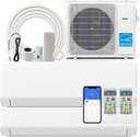 SIMOE 36000 BTU Dual 2 Zone, Multi Zones Mini Split AC Heat Pump Full Set, Mini Split Air Conditioner, 23 SEER2 12000 BTU+ 24000 BTU, Ductless, Wifi-Enabled 208-230V, Installation Kit
